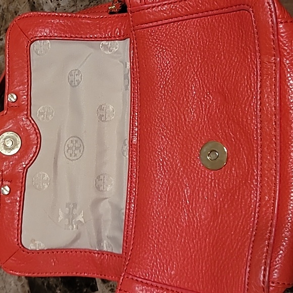 Tory Burch Cross Body Bag pebbled leather Red - Picture 6 of 10